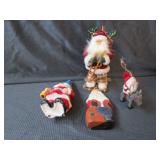 Folk Art Santa, Ornaments, Ceramic Elf