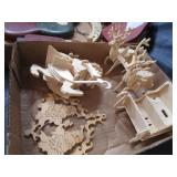 Wooden Santas & Puzzle Figures