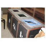 3-bin Garbage/Recycle Bin