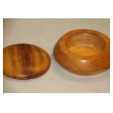 Wooden Jewelry Box and Wooden Bowl with Lid