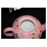 Norerest Pink Floral pattern Collectible Tea Pot