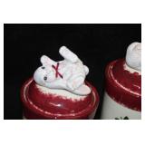 Snow Bunny theme Collectible Canister Set 4-piece