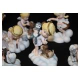 Franklin Mint® Almost Angels Collection Jonathon Goode Sculptures 14-piece with Certificate of Authenticity