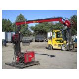 Skid Mounted Lincoln Ideal Arc CV 305 Welder w/Zipline Weld Boom & LN-10 Wire Feed Control