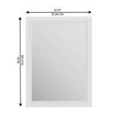 allen + roth Crest Hill 22-in x 30-in Framed Bathroom Vanity Mirror (White)