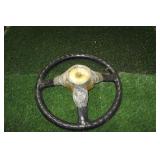 15.5" Steering Wheel with Horn Button in Middle - Leather Wrapped