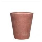 2 Planters-Southern Patio Vaso 10 in. x 10.87 in. Tall Terracotta Clay Pot, Vaso 9.8 in. x 6.7 in. Terracotta Clay Pot