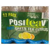 12-Pack Positeav Diet Green Tea Citrus - 500ml Bottles