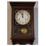 Vintage Dorset Regulator 31-Day Mechanical Wall Clock with Key