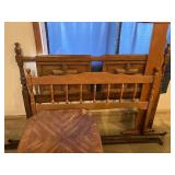 Bedroom Furniture LOT - End Table, Headboard, Footboard and Rails