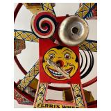 Antique Tin Litho Ferris Wheel by J. Chein Co. Wind Up Ferris Wheel Works