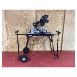 KOBALT 10" DUAL BEVEL SLIDING COMPOUND MITER SAW (MODEL #0358938) ON ROUSSEAU 2950 MITER SAW STAND