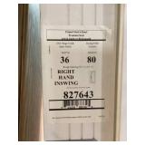 36" x 80" Right Hand Inswing Steel Entry Door with Frame