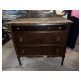 Antique Vanity Dresser w/ Mirror and Wheels - AMAZING FIND!!