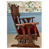 Vintage Victorian Spindle Back Rocker / Glider