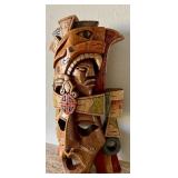 Beautiful Vintage Hand Carved Signed Ethnic Mask