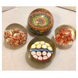 Group of Art Glass Paperweights