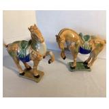 Chinese Tang Horses and Teapot