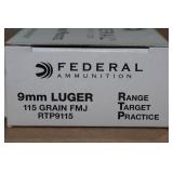 50 Federal 9mm Luger 115 Gr FMJ Ammo