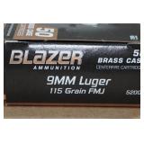 50 CCI Blazer 9mm Luger 115 Gr FMJ Ammo