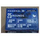 25 Federal .410 Bore 3" 4 Shot Shotshells