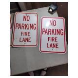 (7) Tin No Parking Signs