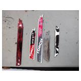 Tools and saw blades: Husky, Stanley, Wiss, Milwaukee, Masterforce, Moon American