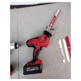 Milwaukee Hackzall Reciprocating Saw 2625-20; Tool Shop impact wrench 241-9031; saw blades