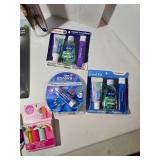 Misc beauty and hygiene products, purse and flashlight