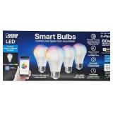 Feit Electric A800/RGBW/4 60W-equivalent LED Smart Bulbs, 4-Pack