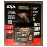 SKIL Rechargeable 4V Cordless Pistol Grip Screwdriver with 42pcs Bit Set, USB Charger and Carrying Case - SD5618-03