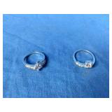 Two New Stainless Steel CZ Rings Size 10