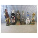 (A-3) 6 Vintage Liquor Decanters...