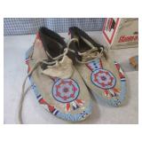 (CSB) Vintage Leather Moccasins wit...