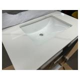 Kohler Orime 30" Bath Vanity With Quartz Vanity Top & Quartz Backsplash Dark Gray