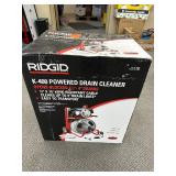 Rigid K-400 Drain Cleaning Snake Auger 120-Volt Drum Machine with C-32IW 3/8 in. x 75 ft. Cable + 4-Piece Tool Set & Gloves