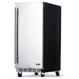 NewAir 90 Can Built In / Free Standing Outdoor Beverage Refrigerator Stainless Steel Fridge with Auto-Closing Model # NOF090SS00 - Retail $821.28