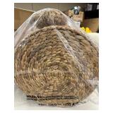 Home Decorators Collection Elephant Natural Woven Wood Laundry Room Hamper Basket with Lid (16" W)