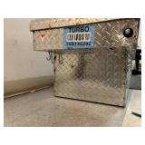 Husky 71.36 in. Diamond Plate Aluminum Full Size Crossbed Truck Tool Box No Keys, Minor Scuffs / Dents