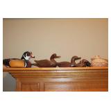 Wooden Duck Decoy & Carved Wood Duck Figures