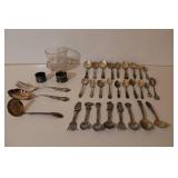 Silver Plate & Pewter Souvenir Spoons & Serving Pieces