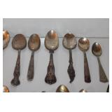 Silver Plate & Pewter Souvenir Spoons & Serving Pieces