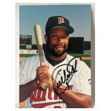 Kirby Puckett Signed 3x5" Post Card with JSA COA - Minnesota Twins Baseball