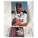 Dave Winfield Signed 3x5" Card with JSA COA - Minnesota Twins Baseball