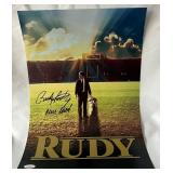 Rudy Ruettiger Signed Rudy Movie Poster with JSA COA - Football