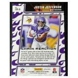 Justin Jefferson Silver Holo Insert 2023 Donruss Optic Chain Reaction #CR-JJ Minnesota Vikings Football Card