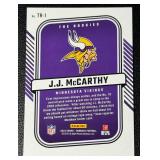 JJ McCarthy RC 2024 Donruss The Rookies #TR-1 Minnesota Vikings Football Card