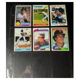 Rod Carew 6 Card Vintage Baseball Lot - 1976-1981 Minnesota Twins Baseball