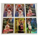 Scottie Pippen 6 Card Chicago Bulls Basketball Lot