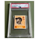 Joe DiMaggio PSA 8 NM-MT 1969 Ajman Stamps Vintage Baseball Card